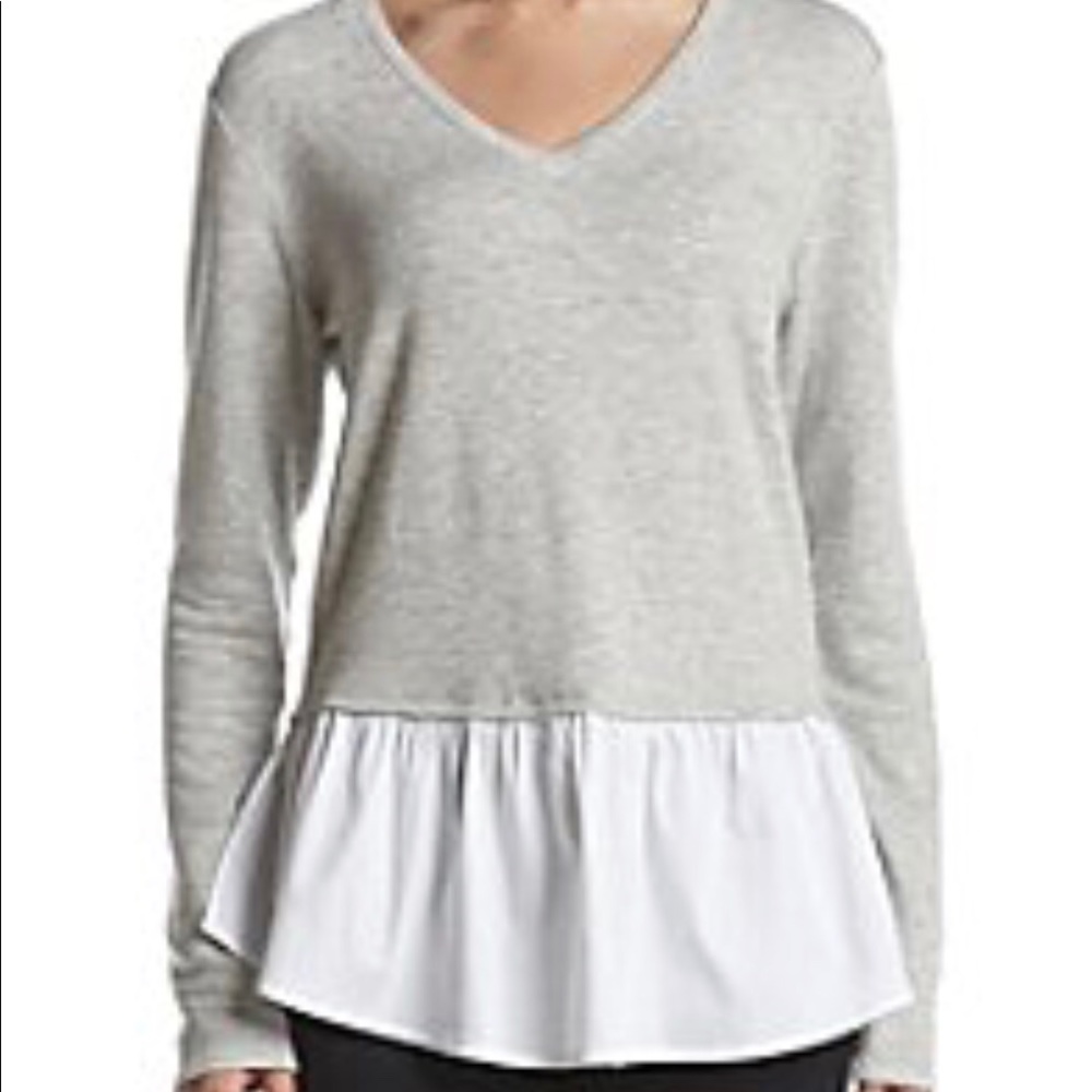 V-neck Bobeau Peplum Sweater